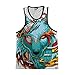 INTO THE AM Digital Wolf All Over Print Rave Tank