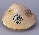 蛤香合　海松絵　淡々斎好写　中村湖彩作