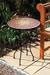 Red and Yellow Mosaic Side Table