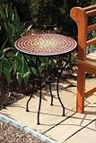 Red and Yellow Mosaic Side Table