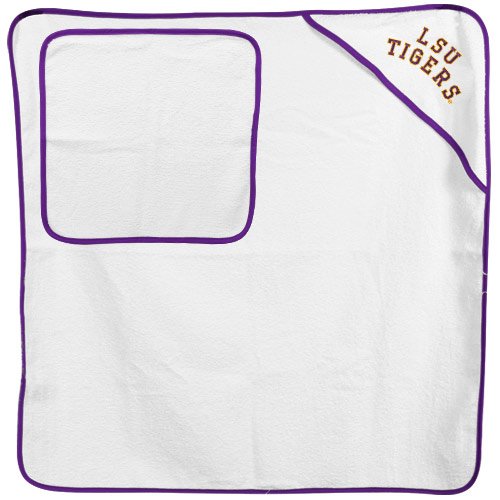LSU Tigers Infant White Logo Hooded Towel & Washcloth Set