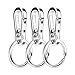 Sunmns Metal Carabiner Clip Keyring Keychain Key Ring Chain Holder Organizer for Car/Key Finder, 3 Pack
