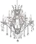 Chrome and Crystal 29" Wide 12-Light Chandelier