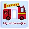 Red Fire Engine Light Switch Cover