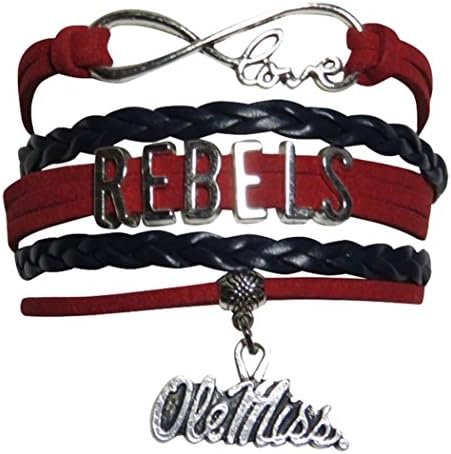Ole Miss Womens Jewelry - Ole Miss Womens Apparel - Ole Miss Love Infinity Bracelet