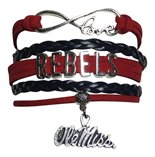 Ole Miss Womens Jewelry - Ole Miss Womens Apparel - Ole Miss Love Infinity Bracelet