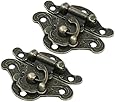 uxcell&reg; Cabinet Furniture Hardware Bronze Tone Antique Style Latch Pack of 2