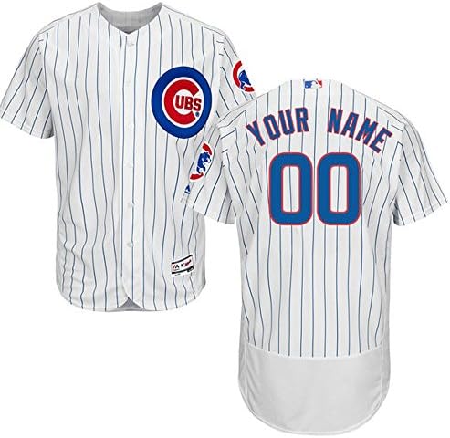 Mens Chicago Cubs Custom Jersey Home WhiteRoyal Fowler Dexter Size 44