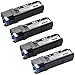Dell 2150cn High Yield Black and Standard Yield Color Toner Cartridge Set