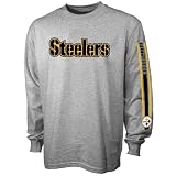 Pittsburgh Steelers Ash Full Blitz Long Sleeve T-shirt