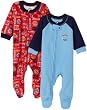Gerber Multi-Sport Blanket Sleepers Two Pack, Mid Blue, 0-6 Months