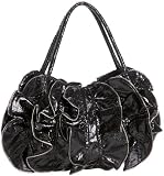 SR SQUARED by Sondra Roberts Large Ruffle Satchel
