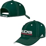 adidas Milwaukee Bucks Wordmark Adjustable Hat