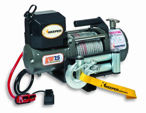 Keeper KW75122RM-1 12V DC Rapid Mount Portable Winch with Wireless Control - 7500 lbs. Capacity