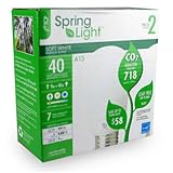 TCP 8070092 - 9 Watt A-Shape Compact Fluorescent Light Bulb, 2700K, 2 Pack