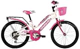 Lombardo Akira 20 Bicycle (White/Pink, 20X 10-Inch)