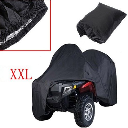 Excellent High Quality Black ATV Cover Protector Sun UV Protective Dust Moist Water Resistant For Polaris Quad XXL Extra Large Size 220 x 98 x 106cm (86"x38"x42")