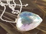 Image of Fashion necklace design 562 large plastic faceted heart on long chain