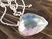 Fashion necklace design 562 large plastic faceted heart on long chain