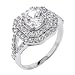 Engagement simulated diamond sterling silver ring rings