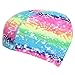 Attraco Kids' Colorful Swim Cap Fit for for Boys and Girls Aged 4-12 Years