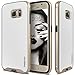 Galaxy S6 Case, Caseology [Envoy Series] Classic Rich Texture Leather [Carbon Fiber White] [Luxury Slim] for Samsung Galaxy S6