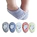 5 Pairs Baby No Show Anti Slip Socks Toddler Cotton Low Cut Floor Socks for 0-4Y Boys Girls (5Pack-Multicolor, 0-2 years old)