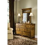 Blue Ridge Retreat Dresser and Mirror Set in Distressed Chestnut Oak