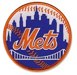 New York Mets MLB Baseball Team Logo Patch (Blue with Orange Border)