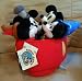 Disney's 70th Anniversary Bean Bag Set 6 to 8 Bean Bags. Carousel 10 By 6 (1. Fantasia Sorcerer's Apprentice Mickey 2. Steamboat Willie Mickey 3. Black and White Mickey, and 4. Brave Little Tailor Mickey.
