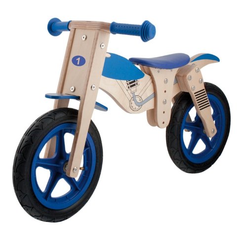 Unbekannt Holz-Kinderlaufrad Motorrad