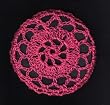 Watermelon Pink Cartwheel Crocheted Hair Bun Cover- LARGE