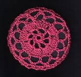 Watermelon Pink Cartwheel Crocheted Hair Bun Cover- LARGE