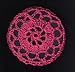 Watermelon Pink Cartwheel Crocheted Hair Bun Cover- LARGE