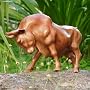 Wood statuette, 'Buffalo Power'