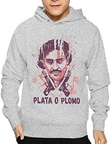 Mens NARCOS SILVER OR LEAD Plata O Plomo Cute Hoodie Sweatshirt 100% Cotton