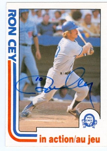 Ron Cey Autographed/Hand Signed MLB Baseball card (Los Angeles Dodgers) 1982 O P Chee In Action #367