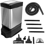 Trademark 80-3423 Euro-Pro Stainless Steel Central Vacuum and Garbage Can