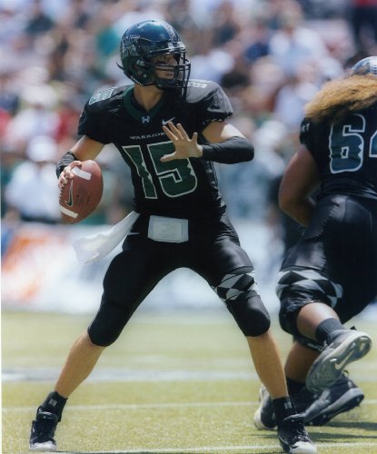 COLT BRENNAN UNIVERSITY OF HAWAII WARRIORS 8X10 SPORTS ACTION PHOTO (G)