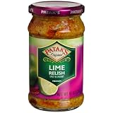 Pataks Lime Relish Medium 10 Ounce Glass Jars Pack of 6 by Patak's