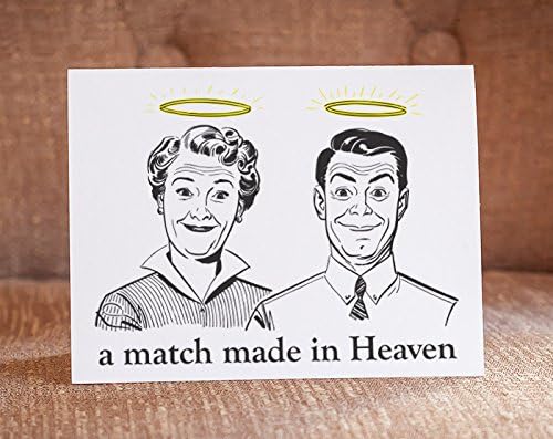 A Match Made in Heaven - Letterpress Greeting Card
