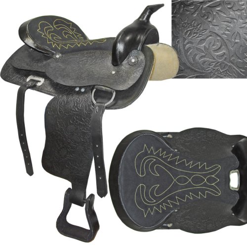 Western All Leather Saddle - Black