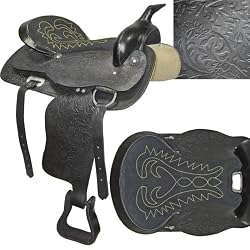 Western All Leather Saddle - Black