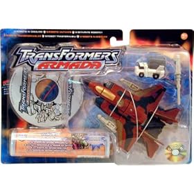 Transformers Armada RED Powerlinx THRUST with INFERNO Minicon