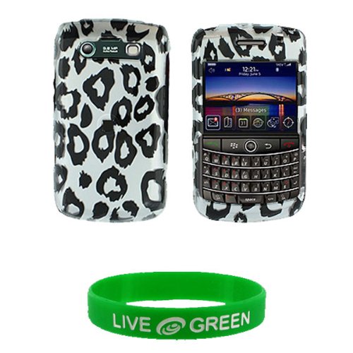 Silver Leopard Design Snap On Hard Case for RIM BlackBerry Bold 9700 Phone, AT&T T-Mobile
