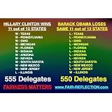 Hillary Wins 11 out of 12 States - 555 - 1 (6 Postcards) (For Hillary Clinton Supporters only)