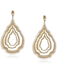 Azaara White Opal Crystal Drop Earrings