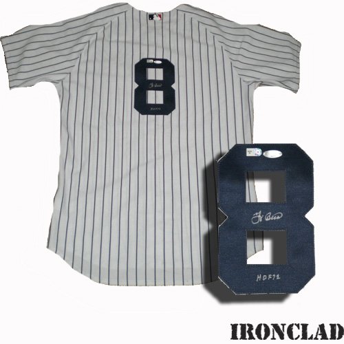 Yogi Berra Autographed Authentic New York Yankees Pinstripe Jersey w/ HOF 72 Insc