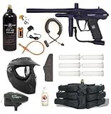 Paintball Gun Spyder VS1 BLUE With Eyes Super Mega Set Electronic Loader