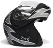 Matte Flat Black Flip Up Modular Motorcycle Street Sport Bike Full Face Helmet DOT (Medium)